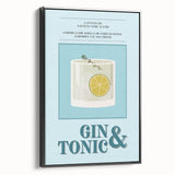 Black and white vintage poster art of a landscape on framed canvas, ideal for bedroom wall decor.