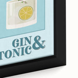 Extra large black wall art featuring colorful, textured food and drink motifs on a framed canvas.