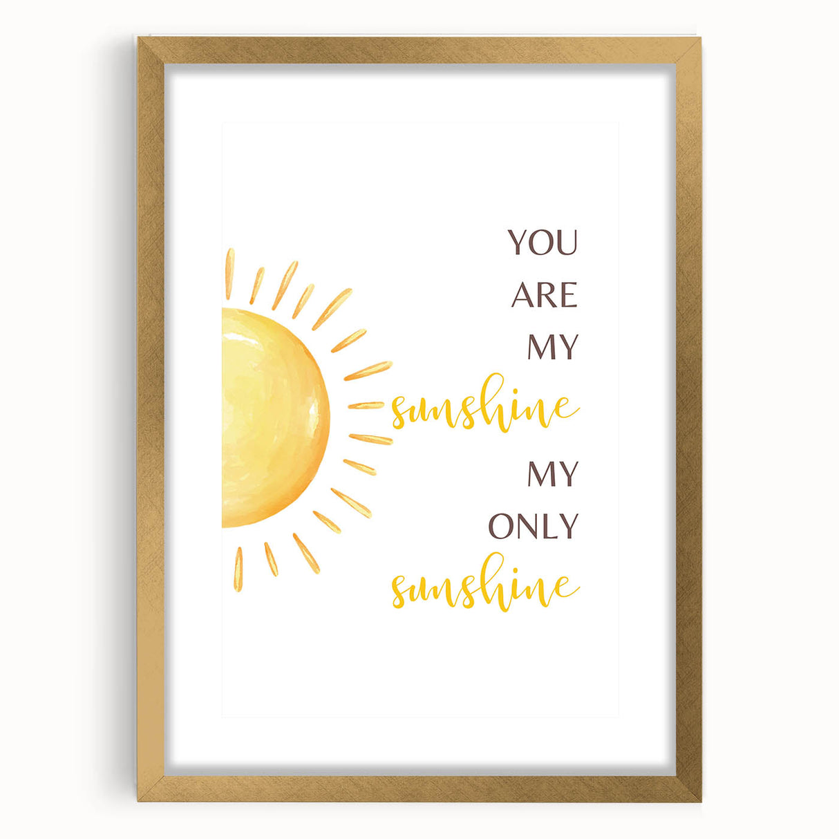 You Are My Sunshine Print - Children's Wall Decor