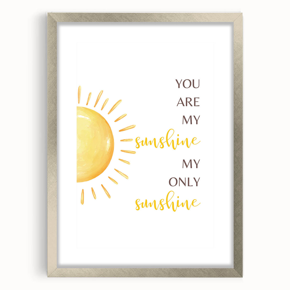 You Are My Sunshine Print - Children's Wall Decor
