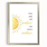 You Are My Sunshine Print - Children's Wall Decor