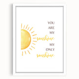 You Are My Sunshine Print - Children's Wall Decor