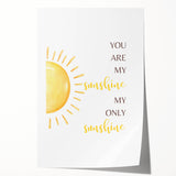 You Are My Sunshine Print - Children's Wall Decor