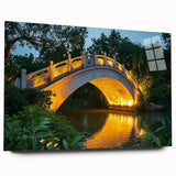 Landscape bridge design crafted from acrylic glass, showcasing intricate detailing and a sleek side view without pins. Ideal for modern decor and artistic displays.