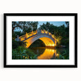 Landscape bridge frame with a black mat, showcasing a modern design that highlights its sleek front view. Perfect for contemporary home decor or art exhibitions.
