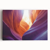 Stretched canvas art depicting a vibrant landscape of canyons, showcasing rich earthy tones and intricate details, perfect for enhancing home decor and interior design.