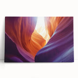 Vibrant landscape canvas artwork depicting canyons in rich earth tones, showcasing intricate details and textures, perfect for enhancing modern home decor.