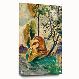 Modern Wall Art - Vibrant Tree and Rock Landscape - Contemporary Art Print