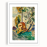 Modern Wall Art - Vibrant Tree and Rock Landscape - Contemporary Art Print