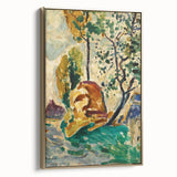 Modern Wall Art - Vibrant Tree and Rock Landscape - Contemporary Art Print