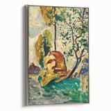 Modern Wall Art - Vibrant Tree and Rock Landscape - Contemporary Art Print