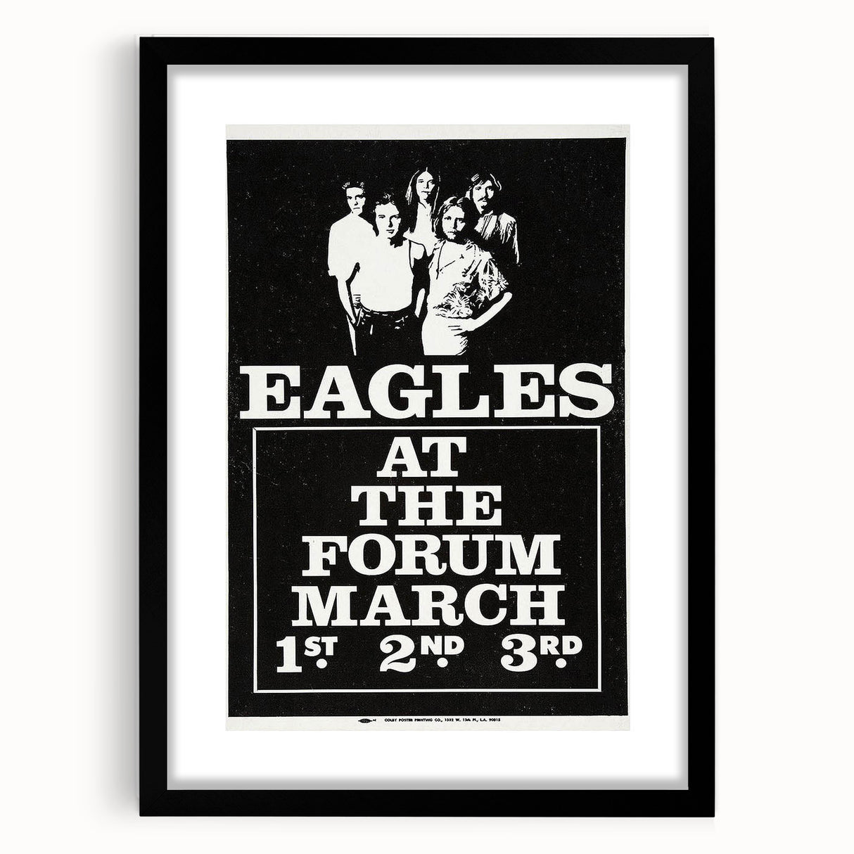 Eagles 1970s Forum Concert Poster - Vintage Rock Music Art