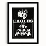 Eagles 1970s Forum Concert Poster - Vintage Rock Music Art