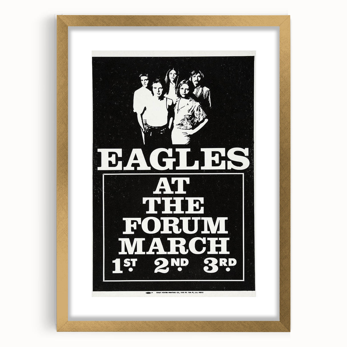 Eagles 1970s Forum Concert Poster - Vintage Rock Music Art
