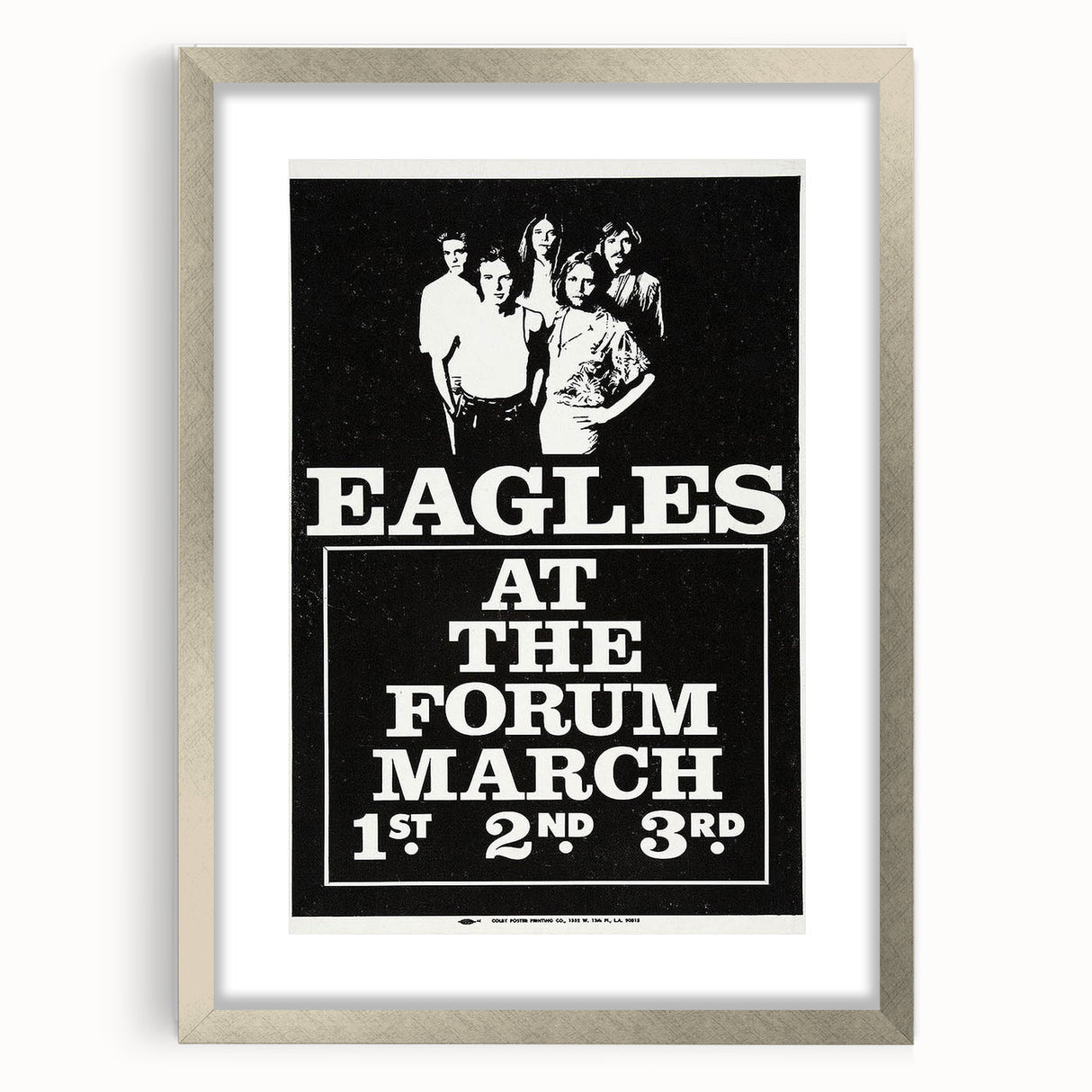 Eagles 1970s Forum Concert Poster - Vintage Rock Music Art