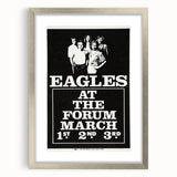 Eagles 1970s Forum Concert Poster - Vintage Rock Music Art