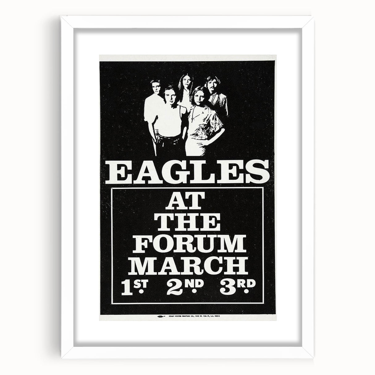 Eagles 1970s Forum Concert Poster - Vintage Rock Music Art