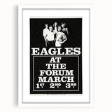 Eagles 1970s Forum Concert Poster - Vintage Rock Music Art