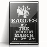 Eagles 1970s Forum Concert Poster - Vintage Rock Music Art