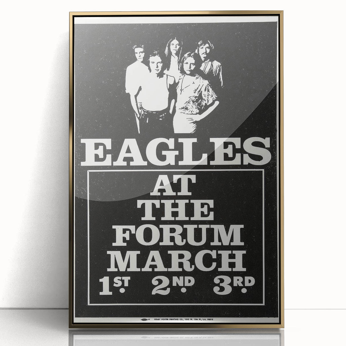 Eagles 1970s Forum Concert Poster - Vintage Rock Music Art