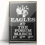 Eagles 1970s Forum Concert Poster - Vintage Rock Music Art