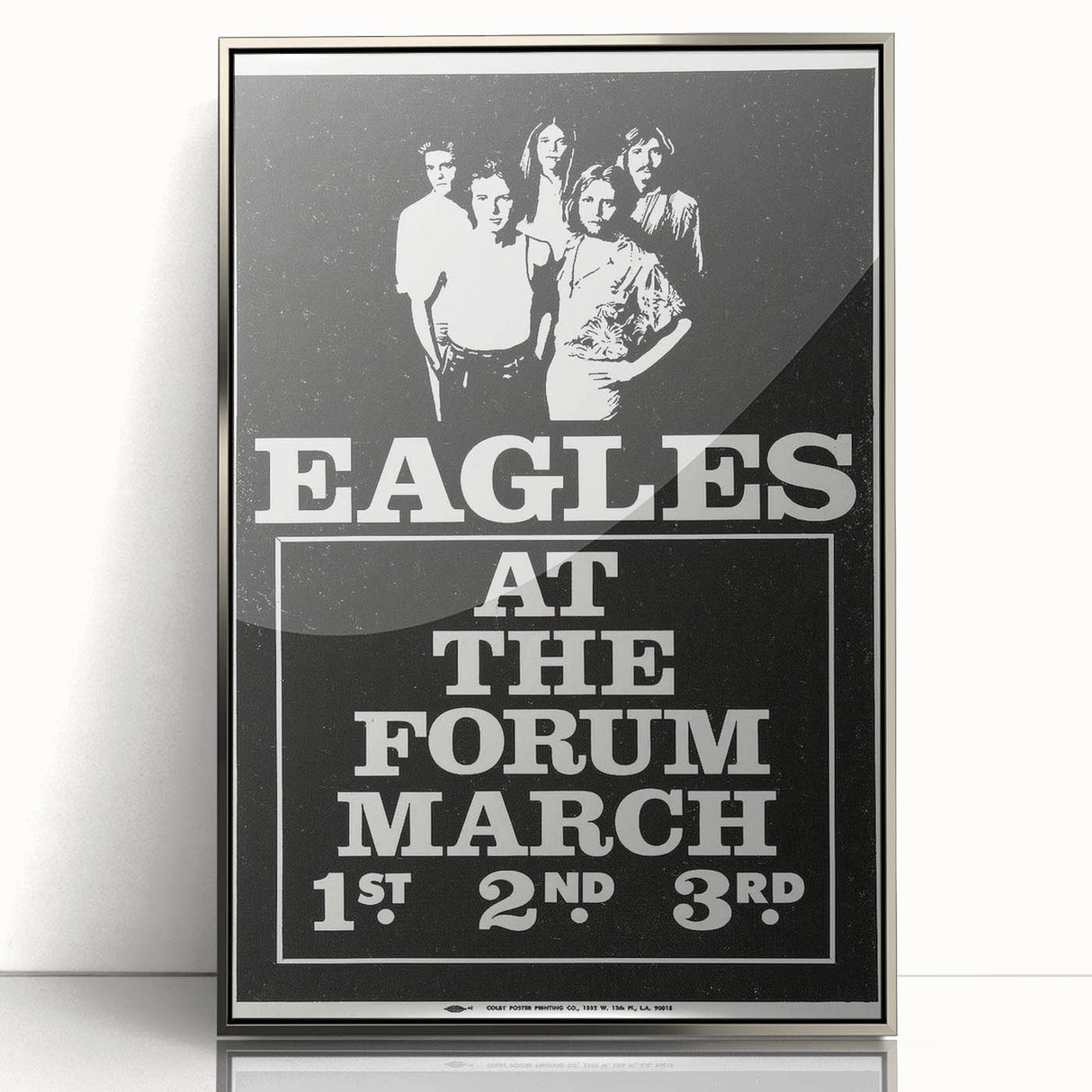 Eagles 1970s Forum Concert Poster - Vintage Rock Music Art