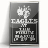 Eagles 1970s Forum Concert Poster - Vintage Rock Music Art