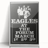 Eagles 1970s Forum Concert Poster - Vintage Rock Music Art