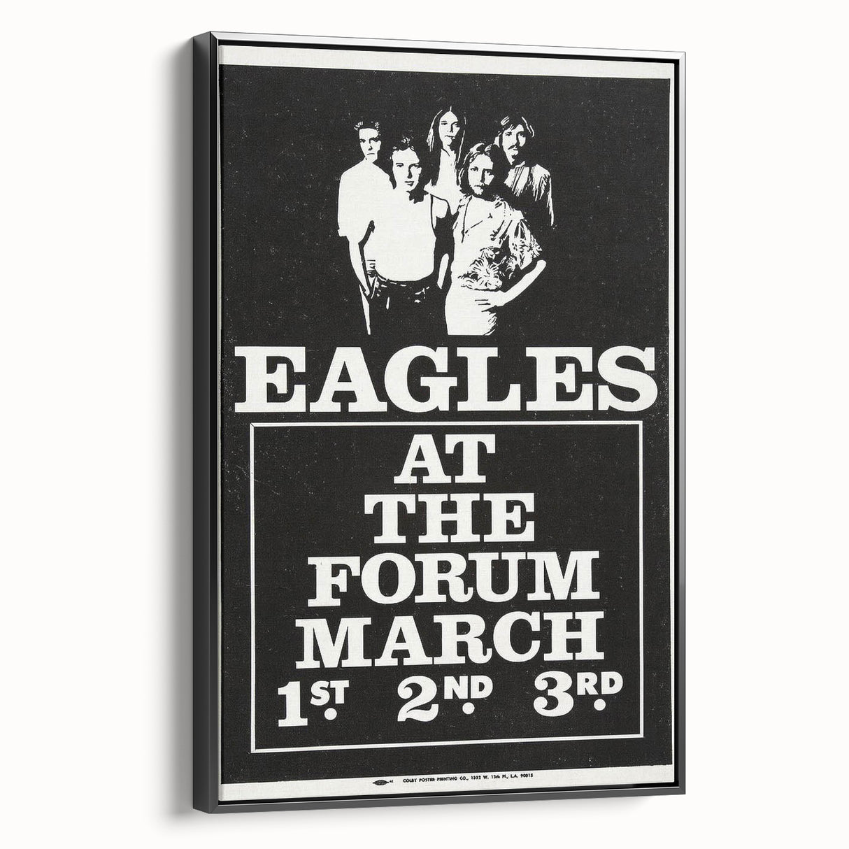 Eagles 1970s Forum Concert Poster - Vintage Rock Music Art