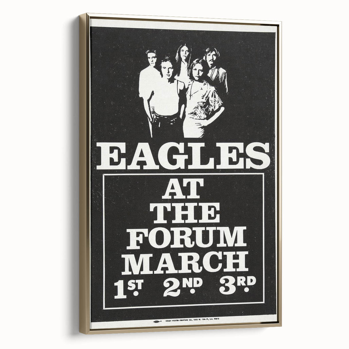 Eagles 1970s Forum Concert Poster - Vintage Rock Music Art