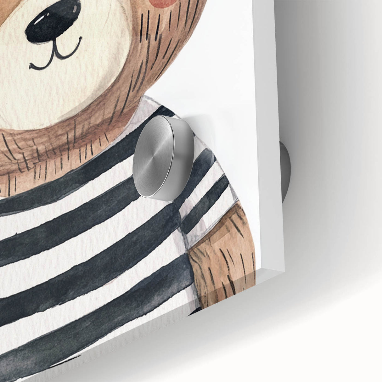 Boys Bedroom Art - Stylish Bear Kids Wall Art for Nursery