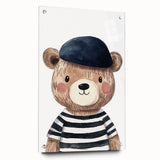 Boys Bedroom Art - Stylish Bear Kids Wall Art for Nursery