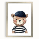 Boys Bedroom Art - Stylish Bear Kids Wall Art for Nursery