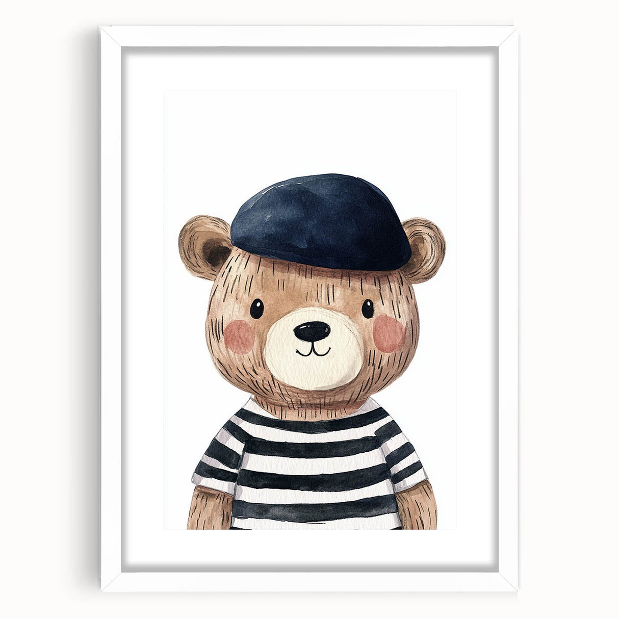 Boys Bedroom Art - Stylish Bear Kids Wall Art for Nursery