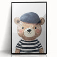 Boys Bedroom Art - Stylish Bear Kids Wall Art for Nursery