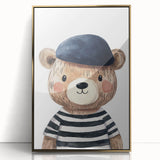 Boys Bedroom Art - Stylish Bear Kids Wall Art for Nursery
