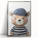 Boys Bedroom Art - Stylish Bear Kids Wall Art for Nursery
