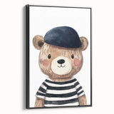 Boys Bedroom Art - Stylish Bear Kids Wall Art for Nursery