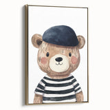 Boys Bedroom Art - Stylish Bear Kids Wall Art for Nursery