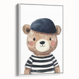 Boys Bedroom Art - Stylish Bear Kids Wall Art for Nursery