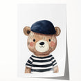 Boys Bedroom Art - Stylish Bear Kids Wall Art for Nursery