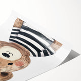 Boys Bedroom Art - Stylish Bear Kids Wall Art for Nursery