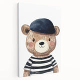 Boys Bedroom Art - Stylish Bear Kids Wall Art for Nursery