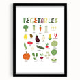 Vegetables Kids Educational Wall Art - Learning Poster for Classrooms
