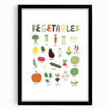 Vegetables Kids Educational Wall Art - Learning Poster for Classrooms