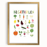 Vegetables Kids Educational Wall Art - Learning Poster for Classrooms