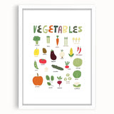 Vegetables Kids Educational Wall Art - Learning Poster for Classrooms