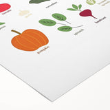 Vegetables Kids Educational Wall Art - Learning Poster for Classrooms