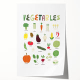 Vegetables Kids Educational Wall Art - Learning Poster for Classrooms