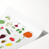 Vegetables Kids Educational Wall Art - Learning Poster for Classrooms